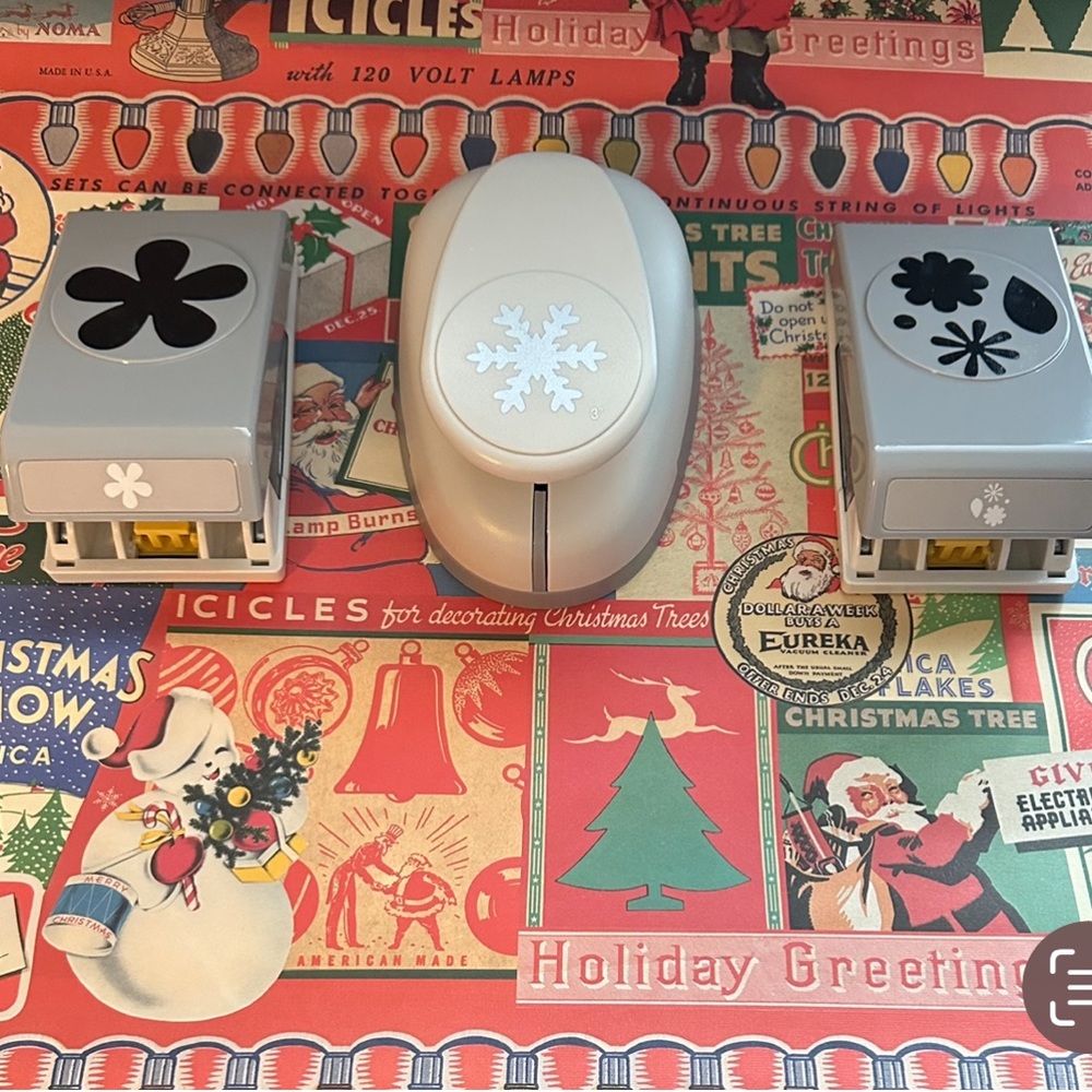 Three large paper punches